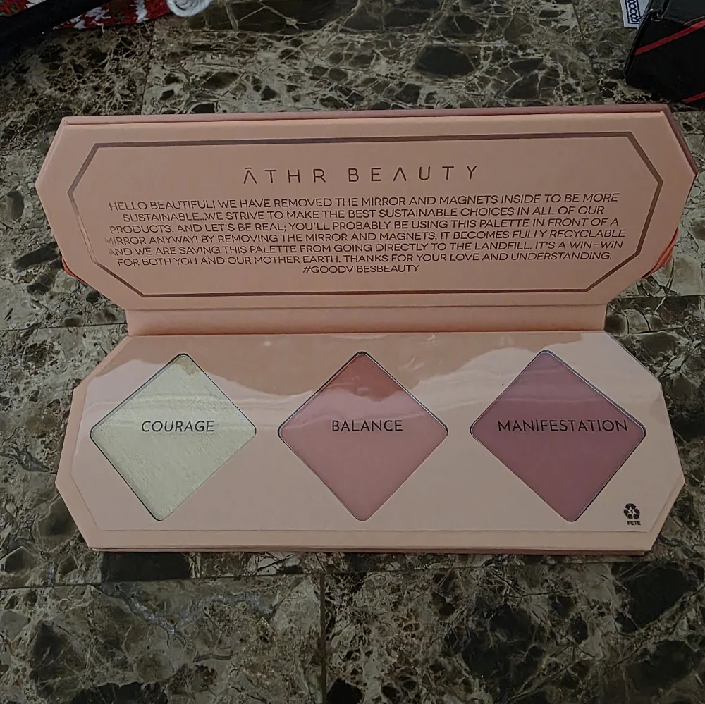 ĀTHR BEAUTY Crystal Charged Cheek Palette. New Full Size